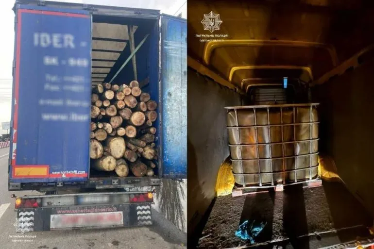 Незаконний ліс і дизель: патрульні Одеси зупинили підозрілий транспорт, - ФОТО