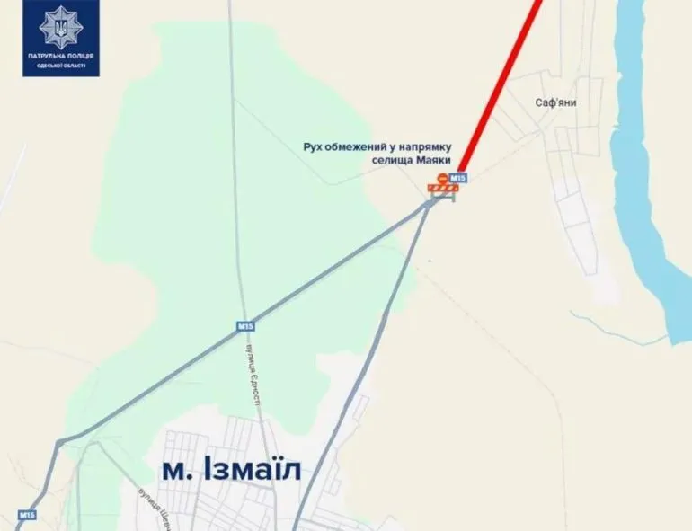 Рух на трасі Одеса — Рені відновини після обстрілу мосту в Маяках