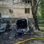 Палаючі автівки і вибиті вікна: що залишила після себе атака на Одесу 13 травня