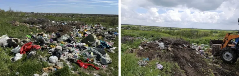 На Одещині ліквідували стихійне звалище після скарг людей