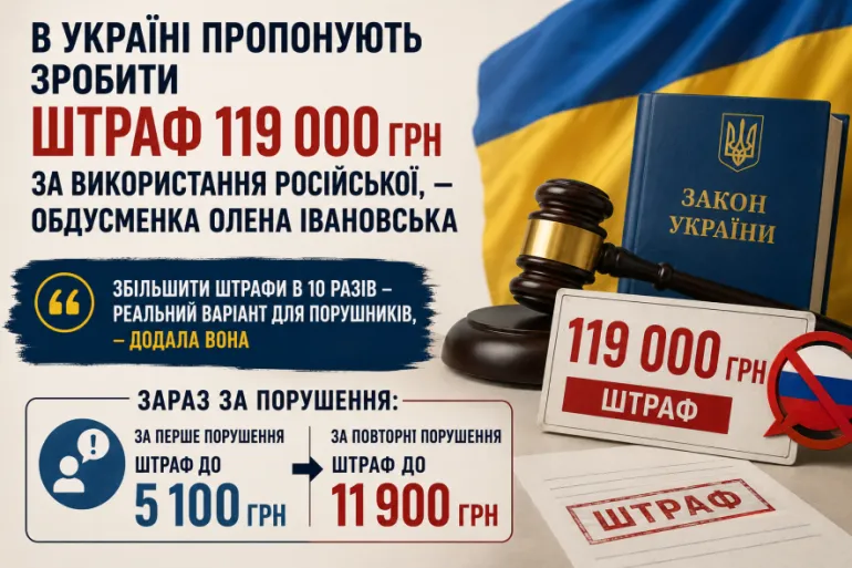 Одеситів може чекати штраф 119 000 грн за використання російської мови